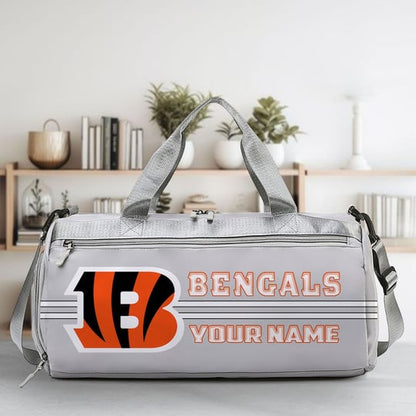 LIMITED EDITION - NEW CUSTOMIZED NFL16 CCB CINCINNATI BENGALS SPORTS FITNESS BAG