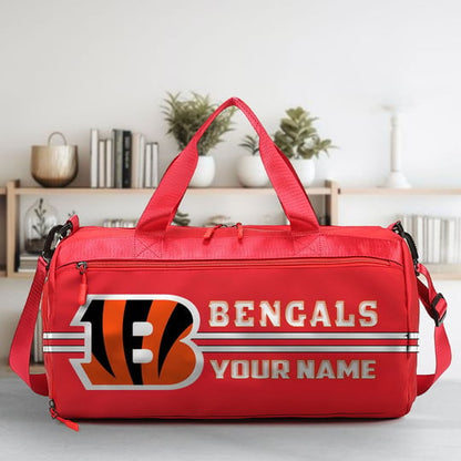 LIMITED EDITION - NEW CUSTOMIZED NFL16 CCB CINCINNATI BENGALS SPORTS FITNESS BAG