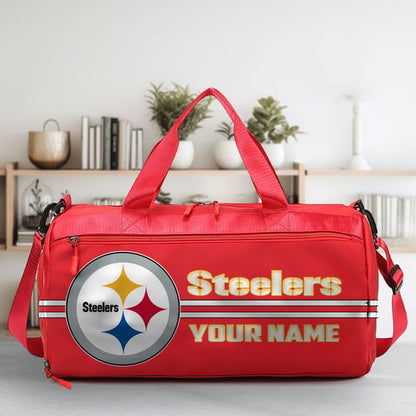 LIMITED EDITION - NEW CUSTOMIZED NFL14 PSB PITTSBURGH STEELERS SPORTS FITNESS BAG