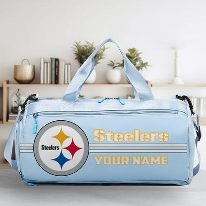 LIMITED EDITION - NEW CUSTOMIZED NFL14 PSB PITTSBURGH STEELERS SPORTS FITNESS BAG