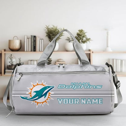 LIMITED EDITION - NEW CUSTOMIZED NFL19 MDP MIAMI DOLPHINS SPORTS FITNESS BAG