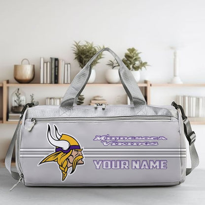 LIMITED EDITION - NEW CUSTOMIZED NFL05 MVK MINNESOTA VIKINGS SPORTS FITNESS BAG