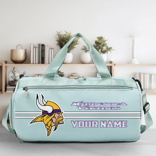 LIMITED EDITION - NEW CUSTOMIZED NFL05 MVK MINNESOTA VIKINGS SPORTS FITNESS BAG