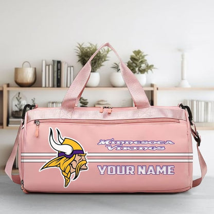 LIMITED EDITION - NEW CUSTOMIZED NFL05 MVK MINNESOTA VIKINGS SPORTS FITNESS BAG