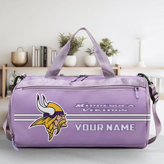 LIMITED EDITION - NEW CUSTOMIZED NFL05 MVK MINNESOTA VIKINGS SPORTS FITNESS BAG