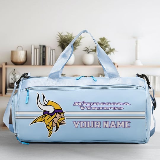 LIMITED EDITION - NEW CUSTOMIZED NFL05 MVK MINNESOTA VIKINGS SPORTS FITNESS BAG