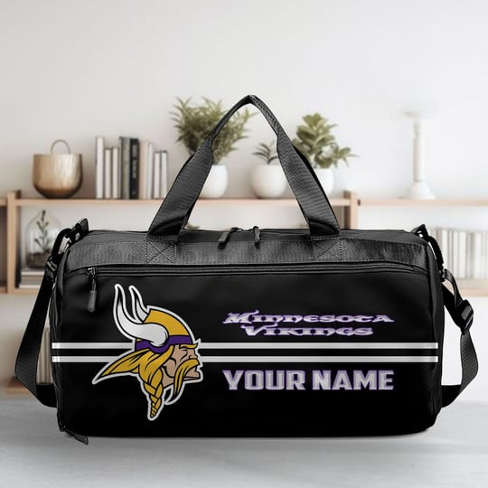 LIMITED EDITION - NEW CUSTOMIZED NFL05 MVK MINNESOTA VIKINGS SPORTS FITNESS BAG