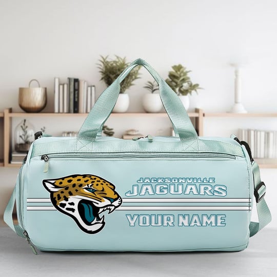 LIMITED EDITION - NEW CUSTOMIZED NFL30 JSJ JACKSONVILLE JAGUARS SPORTS FITNESS BAG