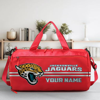 LIMITED EDITION - NEW CUSTOMIZED NFL30 JSJ JACKSONVILLE JAGUARS SPORTS FITNESS BAG