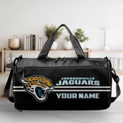 LIMITED EDITION - NEW CUSTOMIZED NFL30 JSJ JACKSONVILLE JAGUARS SPORTS FITNESS BAG