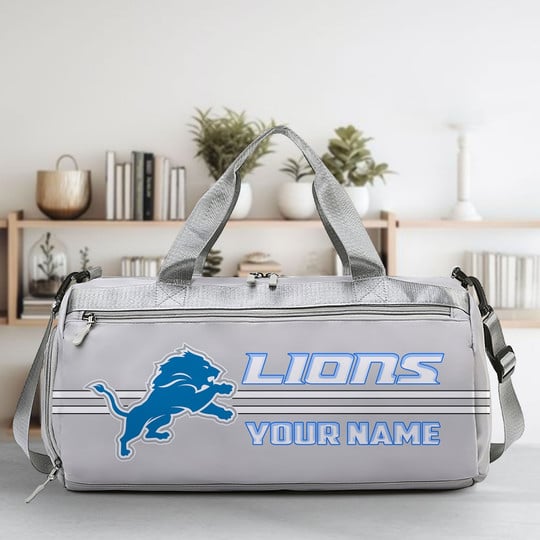 LIMITED EDITION - NEW CUSTOMIZED NFL04 DTL DETROIT LIONS SPORTS FITNESS BAG