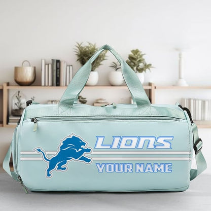 LIMITED EDITION - NEW CUSTOMIZED NFL04 DTL DETROIT LIONS SPORTS FITNESS BAG