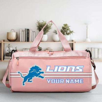 LIMITED EDITION - NEW CUSTOMIZED NFL04 DTL DETROIT LIONS SPORTS FITNESS BAG