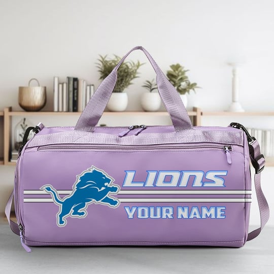 LIMITED EDITION - NEW CUSTOMIZED NFL04 DTL DETROIT LIONS SPORTS FITNESS BAG