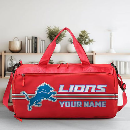 LIMITED EDITION - NEW CUSTOMIZED NFL04 DTL DETROIT LIONS SPORTS FITNESS BAG
