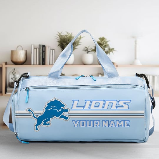 LIMITED EDITION - NEW CUSTOMIZED NFL04 DTL DETROIT LIONS SPORTS FITNESS BAG