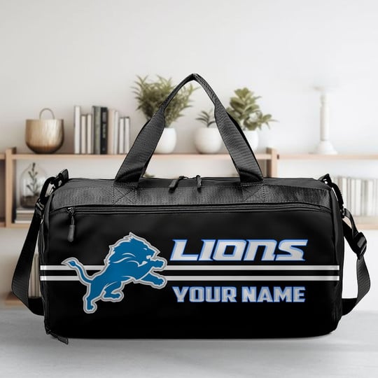 LIMITED EDITION - NEW CUSTOMIZED NFL04 DTL DETROIT LIONS SPORTS FITNESS BAG