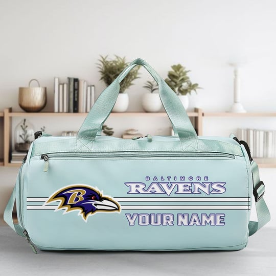 LIMITED EDITION - NEW CUSTOMIZED NFL28 BTR BALTIMORE RAVENS SPORTS FITNESS BAG