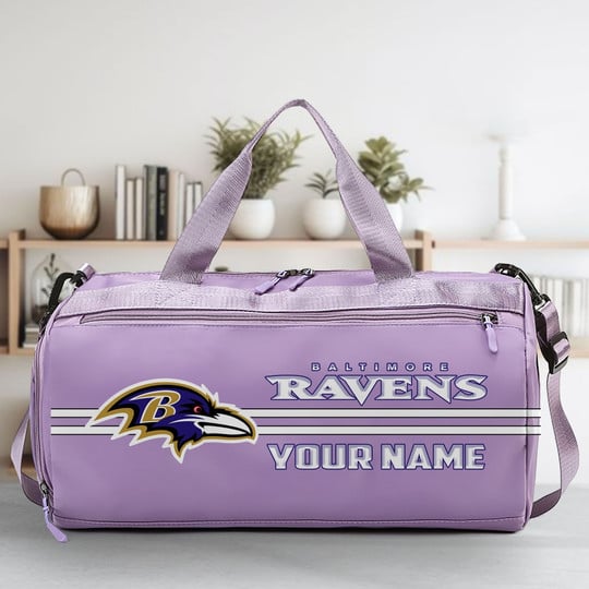 LIMITED EDITION - NEW CUSTOMIZED NFL28 BTR BALTIMORE RAVENS SPORTS FITNESS BAG