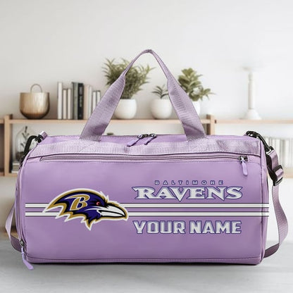 LIMITED EDITION - NEW CUSTOMIZED NFL28 BTR BALTIMORE RAVENS SPORTS FITNESS BAG