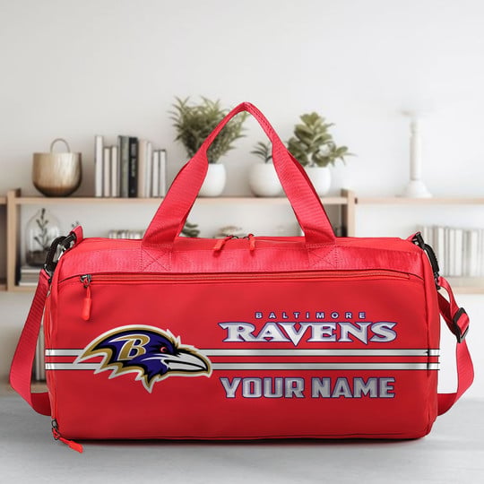 LIMITED EDITION - NEW CUSTOMIZED NFL28 BTR BALTIMORE RAVENS SPORTS FITNESS BAG