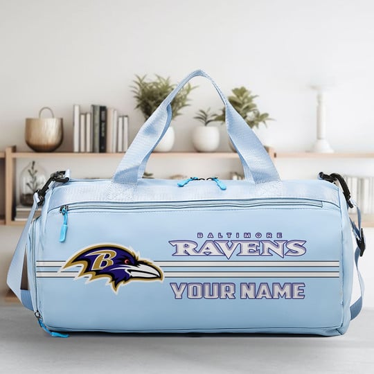 LIMITED EDITION - NEW CUSTOMIZED NFL28 BTR BALTIMORE RAVENS SPORTS FITNESS BAG