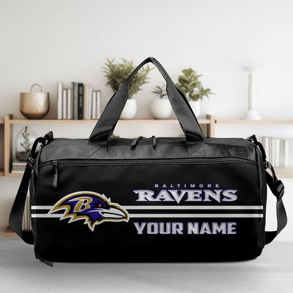 LIMITED EDITION - NEW CUSTOMIZED NFL28 BTR BALTIMORE RAVENS SPORTS FITNESS BAG