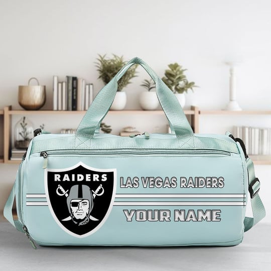 LIMITED EDITION - NEW CUSTOMIZED NFL07 LVR LAS VEGAS RAIDERS SPORTS FITNESS BAG