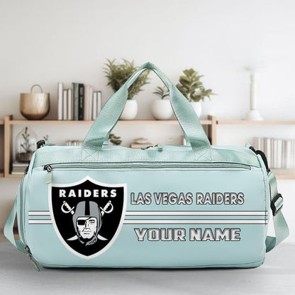 LIMITED EDITION - NEW CUSTOMIZED NFL07 LVR LAS VEGAS RAIDERS SPORTS FITNESS BAG