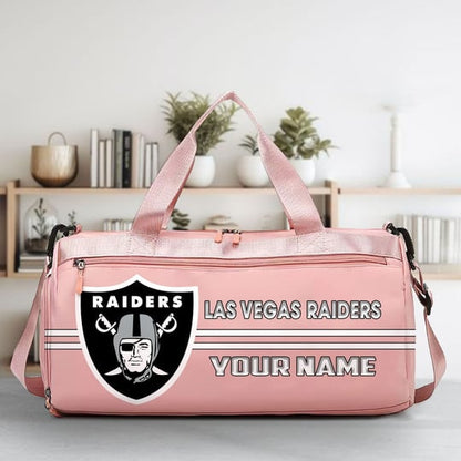 LIMITED EDITION - NEW CUSTOMIZED NFL07 LVR LAS VEGAS RAIDERS SPORTS FITNESS BAG