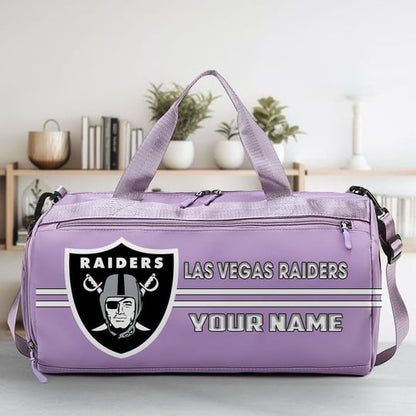 LIMITED EDITION - NEW CUSTOMIZED NFL07 LVR LAS VEGAS RAIDERS SPORTS FITNESS BAG