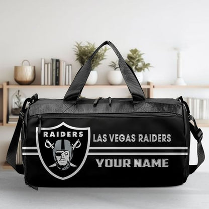 LIMITED EDITION - NEW CUSTOMIZED NFL07 LVR LAS VEGAS RAIDERS SPORTS FITNESS BAG