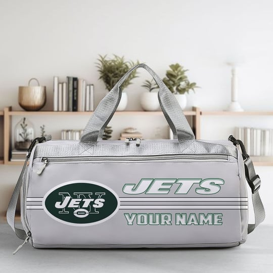 LIMITED EDITION - NEW CUSTOMIZED NFL25 NYJ NEW YORK JETS SPORTS FITNESS BAG