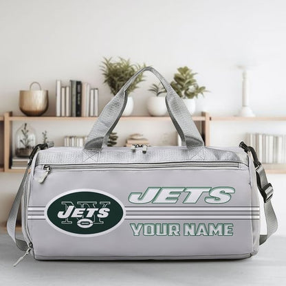 LIMITED EDITION - NEW CUSTOMIZED NFL25 NYJ NEW YORK JETS SPORTS FITNESS BAG