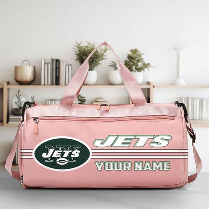 LIMITED EDITION - NEW CUSTOMIZED NFL25 NYJ NEW YORK JETS SPORTS FITNESS BAG