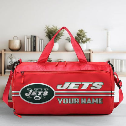 LIMITED EDITION - NEW CUSTOMIZED NFL25 NYJ NEW YORK JETS SPORTS FITNESS BAG