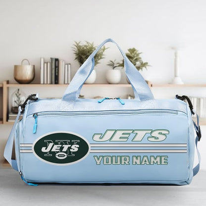 LIMITED EDITION - NEW CUSTOMIZED NFL25 NYJ NEW YORK JETS SPORTS FITNESS BAG