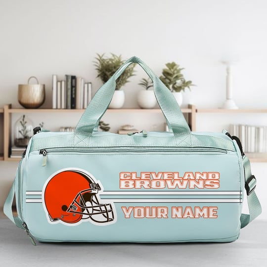 LIMITED EDITION - NEW CUSTOMIZED NFL29 CLB CLEVELAND BROWNS SPORTS FITNESS BAG