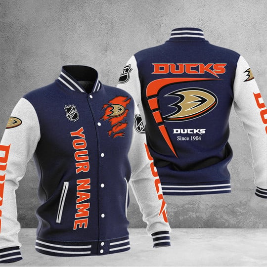 LIMITED EDITION - NEW PREMIUM NHL09 AHD ANAHEIM DUCKS BASEBALL JACKET
