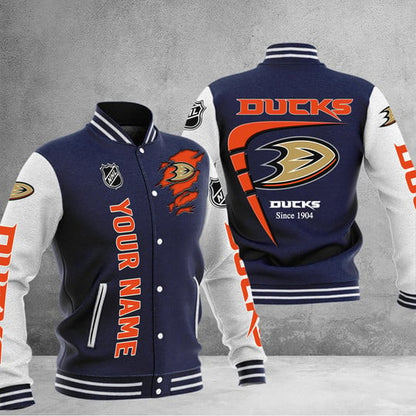 LIMITED EDITION - NEW PREMIUM NHL09 AHD ANAHEIM DUCKS BASEBALL JACKET