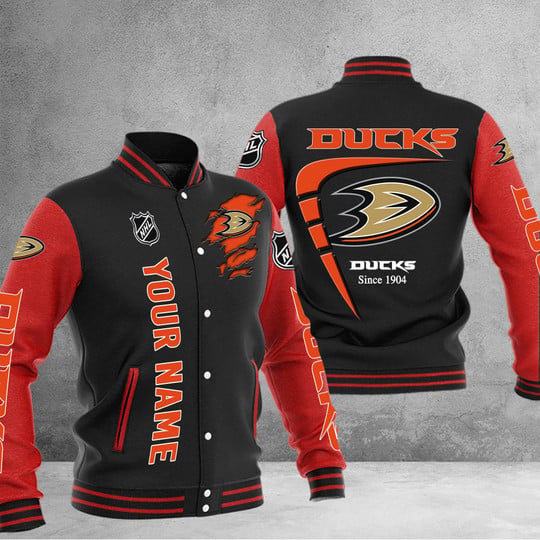 LIMITED EDITION - NEW PREMIUM NHL09 AHD ANAHEIM DUCKS BASEBALL JACKET