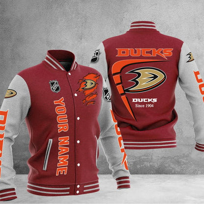 LIMITED EDITION - NEW PREMIUM NHL09 AHD ANAHEIM DUCKS BASEBALL JACKET