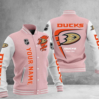 LIMITED EDITION - NEW PREMIUM NHL09 AHD ANAHEIM DUCKS BASEBALL JACKET