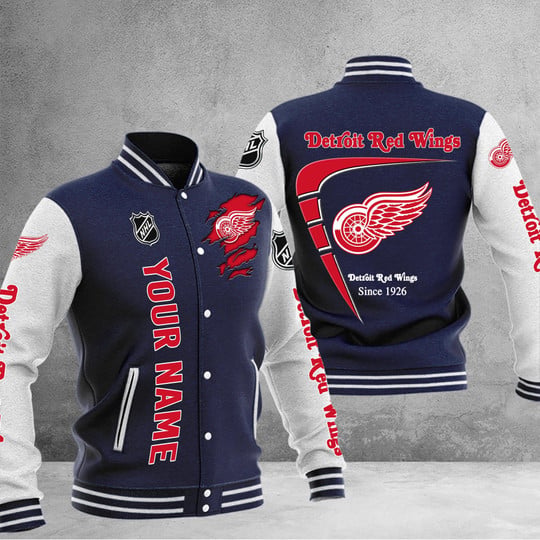 LIMITED EDITION - NEW PREMIUM NHL22 DRW DETROIT RED WINGS BASEBALL JACKET