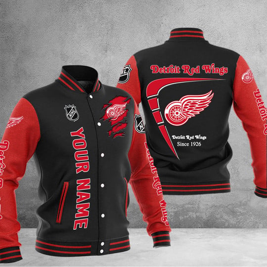 LIMITED EDITION - NEW PREMIUM NHL22 DRW DETROIT RED WINGS BASEBALL JACKET