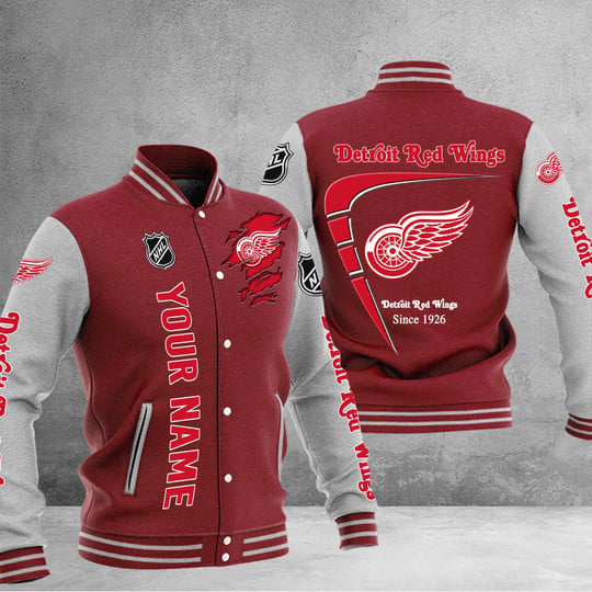 LIMITED EDITION - NEW PREMIUM NHL22 DRW DETROIT RED WINGS BASEBALL JACKET