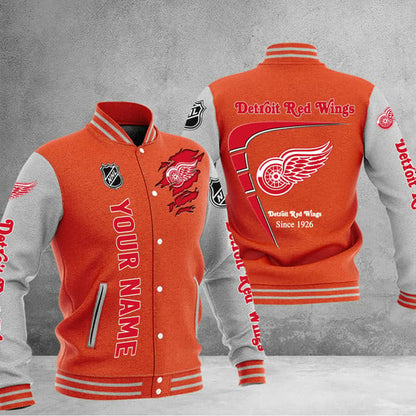LIMITED EDITION - NEW PREMIUM NHL22 DRW DETROIT RED WINGS BASEBALL JACKET