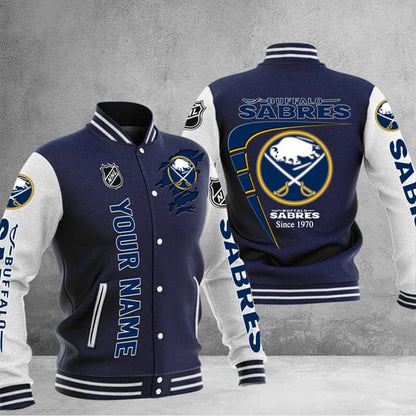 LIMITED EDITION - NEW PREMIUM NHL28 BFS BUFFALO SABRES BASEBALL JACKET