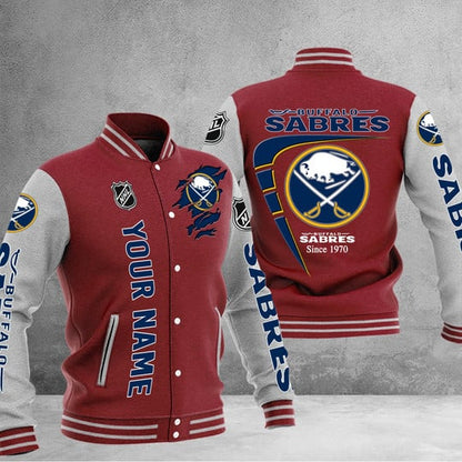 LIMITED EDITION - NEW PREMIUM NHL28 BFS BUFFALO SABRES BASEBALL JACKET