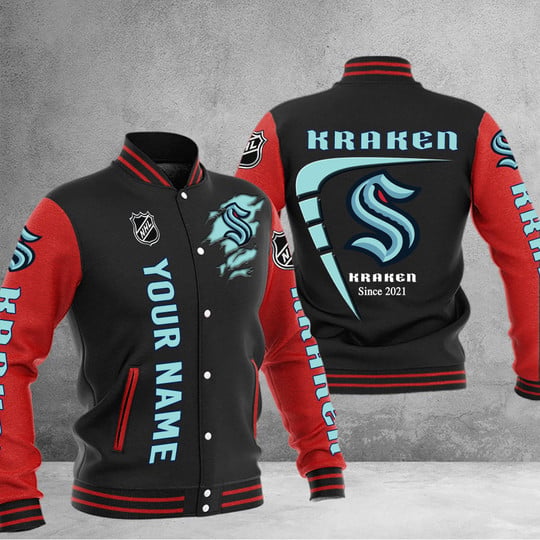 LIMITED EDITION - NEW PREMIUM NHL20 STK SEATTLE KRAKEN BASEBALL JACKET